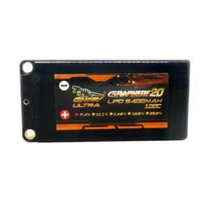 Dinogy LIPO 5400mAh 2S 7.4V 100C Black 5mm Shorty Hardcase Deans