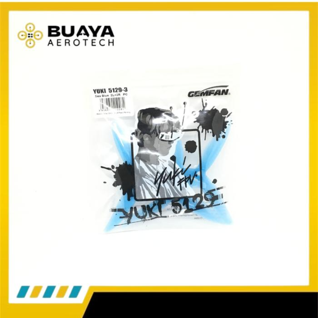 Gemfan Yuki 5129 3 Blade 2 Pairs 2cw 2ccw 5.1inch Propeller Drone - Sea Blue - Image 3