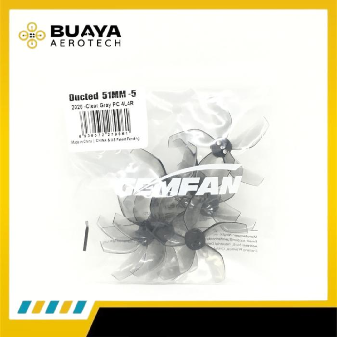 Gemfan D51 2020 Ducted Durable 5 Blade Clear Gray 1.5mm Propeller - Image 3