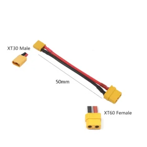 XT60 Female to XT30 Male Connector 5CM 16AWG