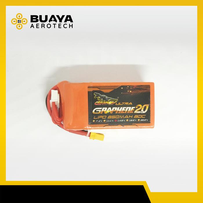Dinogy Baterai Lipo 4S ULTRA Graphene 850mAh 80C XT30 Battery Batre - Gambar 3