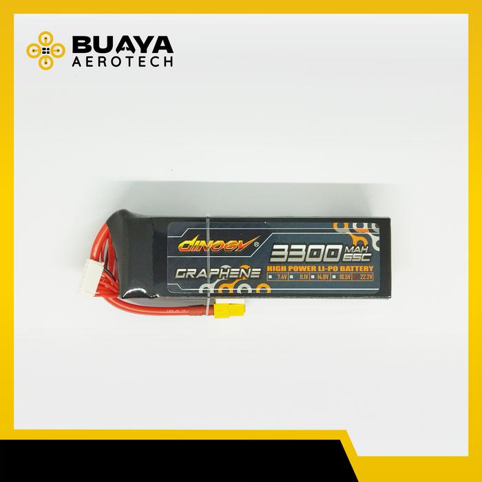 Dinogy Baterai Lipo 6S Graphene 3300mAh 65C XT60 Battery Drone Batre - Image 3