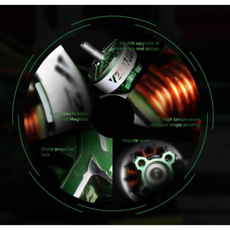 T Motor VELOX V2207 1750KV Brushless Motor 2207 Tiger orginal Rc Drone - Gambar 6