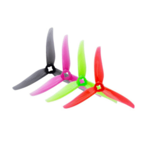 Gemfan 4023 Hurricane PC 3 Blade Hole M5 & 1.5mm with adaptor propeller for 4 inch FPV drone - Clear Red