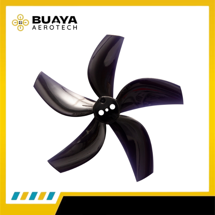 Gemfan D63 Ducted PC 5 Blade Mount Hole 1.5mm Shaft diameter propeller for 2.5 inch FPV Drone - Black - Gambar 3