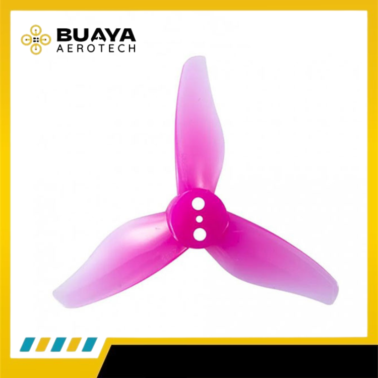 Gemfan 2023 2x2.3 Hurricane PC 3 Blade Hole 1.5mm Shaft diameter propeller for 2 Inch Drone FPV - Pink - Gambar 3